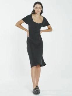 Thrills Co. Dresses Kira Bias Dress - Antique Black