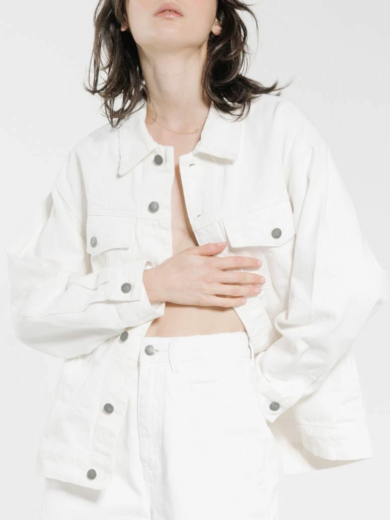 Thrills Co. Madi Jacket - Optic White 1% For The Planet 3 Thrills Co. Madi Jacket - Optic White 1% For The Planet