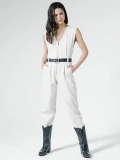 Thrills Co. Crescent Sleeveless Coverall - Vintage Bone 1% For The Planet
