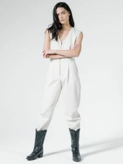 Thrills Co. Crescent Sleeveless Coverall - Vintage Bone 1% For The Planet