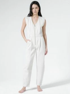 Thrills Co. Crescent Sleeveless Coverall - Vintage Bone 1% For The Planet