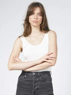 Thrills Co. Hemp Retro Tank - Dirty White