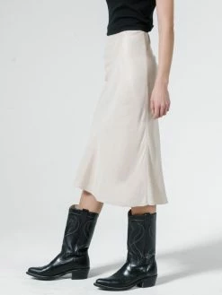 Thrills Co. Manor Bias Skirt - Vintage Bone