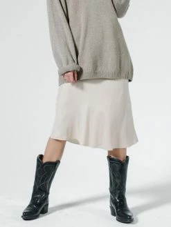 Thrills Co. Manor Bias Skirt - Vintage Bone
