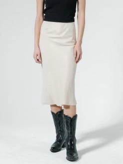 Thrills Co. Manor Bias Skirt - Vintage Bone