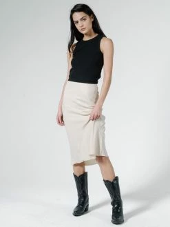 Thrills Co. Manor Bias Skirt - Vintage Bone