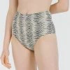 Thrills Co. Zebra Lounge High Waist Bikini Pant - Thrift White