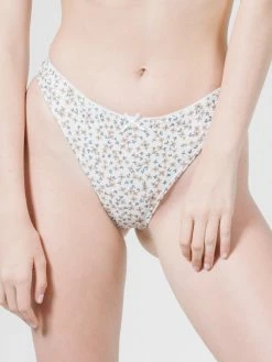 Thrills Co. Acacia High Cut Bikini Bottom - Thrift White