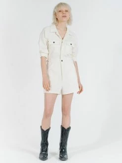 Thrills Co. Utility Short Leg Coverall - Natural