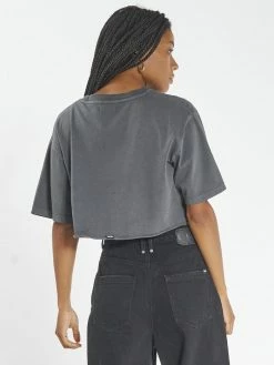 Thrills Co. Speed Wreath Merch Super Crop Tee - Merch Black Tops & Tees