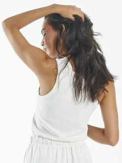 Thrills Co. Hemp Racer Front Tank - Dirty White