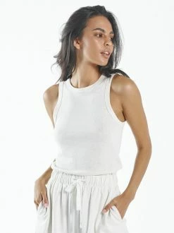 Thrills Co. Hemp Racer Front Tank - Dirty White