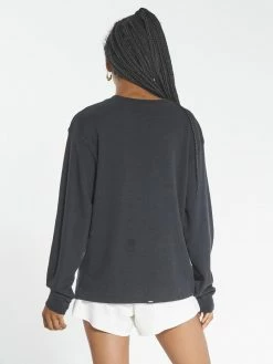 Thrills Co. Division Long Sleeve Henley - Black Hemp