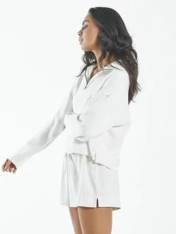 Thrills Co. Hemp 3/4 Zip Pullover - Dirty White 11 Thrills Co. Hemp 3/4 Zip Pullover - Dirty White
