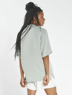 Thrills Co. Openwork Polo Shirt - Eucalyptus Tops & Tees 10 Thrills Co. Openwork Polo Shirt - Eucalyptus Tops & Tees