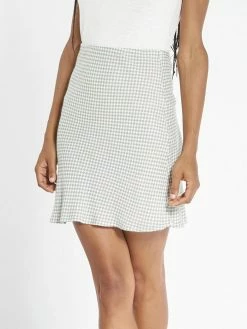 Thrills Co. Aalto Mini Bias Skirt - Eucalyptus Shorts & Skirts
