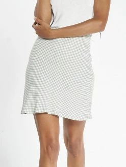Thrills Co. Aalto Mini Bias Skirt - Eucalyptus Shorts & Skirts