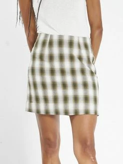 Thrills Co. Shorts & Skirts Angel Check Mini Skirt - Dark Olive