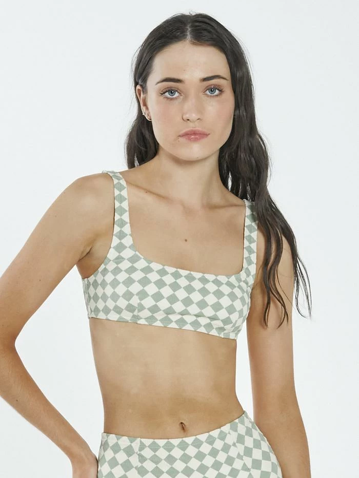 Thrills Co. Aalto Crop Top - Eucalyptus Swim 3 Thrills Co. Aalto Crop Top - Eucalyptus Swim
