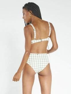 Thrills Co. Swim Aalto High Waisted Bikini Bottom - Eucalyptus