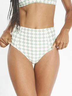 Thrills Co. Swim Aalto High Waisted Bikini Bottom - Eucalyptus
