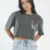 Thrills Co. Tops & Tees Gold Wing Merch Super Crop Tee - Merch Black 2 Thrills Co. Tops & Tees Gold Wing Merch Super Crop Tee - Merch Black
