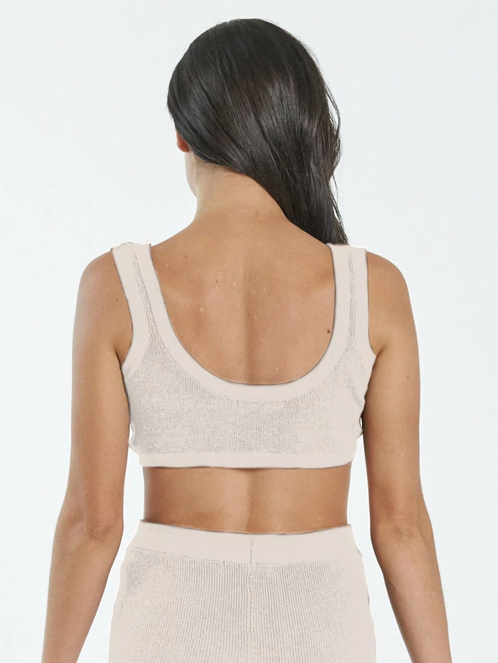 Thrills Co. Claire Knitted Crop Top - Unbleached Tops & Tees 4 Thrills Co. Claire Knitted Crop Top - Unbleached Tops & Tees