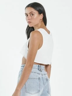 Thrills Co. Thrills Stamp Super Crop Tank - Tofu 1% For The Planet