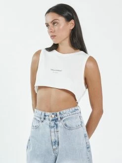 Thrills Co. Thrills Stamp Super Crop Tank - Tofu 1% For The Planet 11 Thrills Co. Thrills Stamp Super Crop Tank - Tofu 1% For The Planet