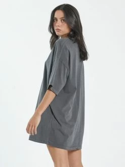 Thrills Co. Thrills Stamp Box Fit Tee Dress - Merch Black