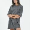 Thrills Co. Thrills Stamp Box Fit Tee Dress - Merch Black