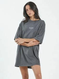 Thrills Co. Thrills Stamp Box Fit Tee Dress - Merch Black