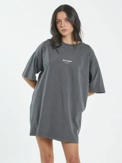 Thrills Co. Thrills Stamp Box Fit Tee Dress - Merch Black
