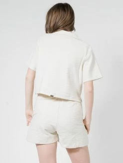 Thrills Co. Terry Crop Shirt - Unbleached Tops & Tees