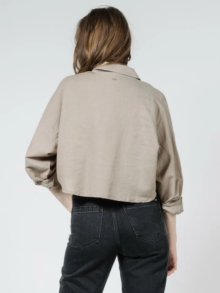 Thrills Co. Liv Shirt - Army Fade Linen 4 Thrills Co. Liv Shirt - Army Fade Linen