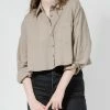 Thrills Co. Liv Shirt - Army Fade Linen