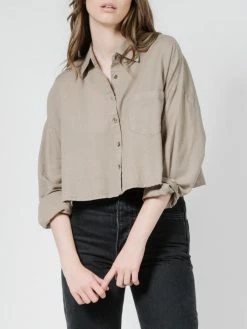 Thrills Co. Liv Shirt - Army Fade Linen