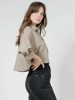 Thrills Co. Liv Shirt - Army Fade Linen 7 Thrills Co. Liv Shirt - Army Fade Linen