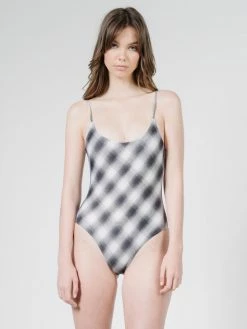 Thrills Co. Angel Check One Piece - Steel Grey Swim