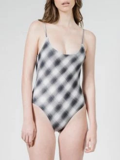 Thrills Co. Angel Check One Piece - Steel Grey Swim