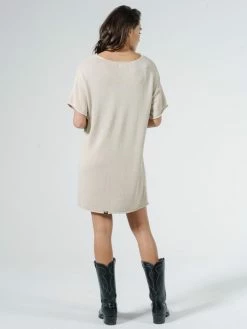 Thrills Co. Fairbanks Knit Dress - Bone White Dresses
