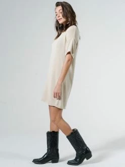 Thrills Co. Fairbanks Knit Dress - Bone White Dresses