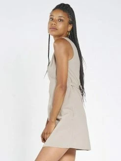 Thrills Co. Gemma Dress - Army Fade Linen