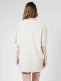 Thrills Co. Dresses Terry Slouch Tee Dress - Unbleached