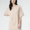Thrills Co. Terry Slouch Tee Dress - Almond