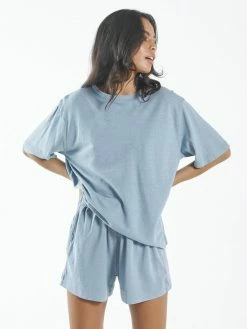 Thrills Co. 1% For The Planet Hemp Box Tee - Steel Blue