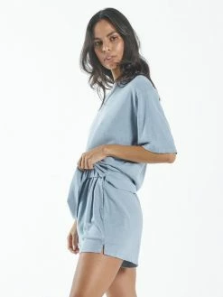 Thrills Co. 1% For The Planet Hemp Box Tee - Steel Blue