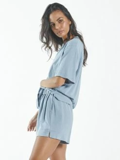 Thrills Co. 1% For The Planet Hemp Box Tee - Steel Blue