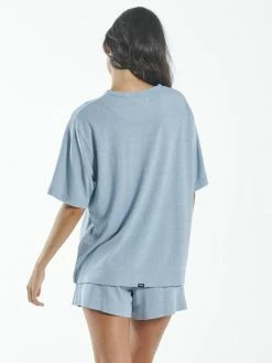 Thrills Co. 1% For The Planet Hemp Box Tee - Steel Blue