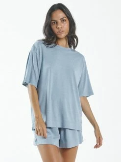 Thrills Co. 1% For The Planet Hemp Box Tee - Steel Blue